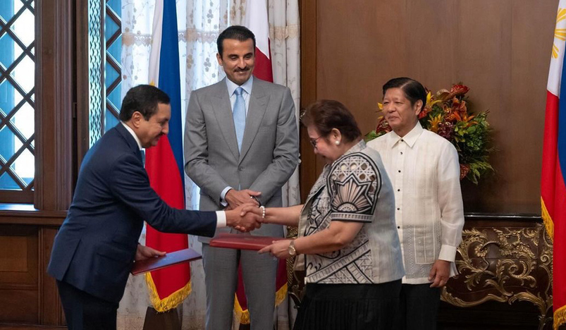 HH the Amir Sheikh Tamim bin Hamad Al-Thani and HE President of Philippines Ferdinand Marcos Jr.